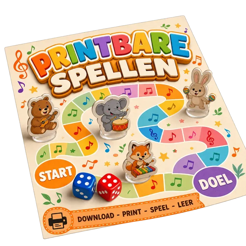 Printbare muziekspelletjes