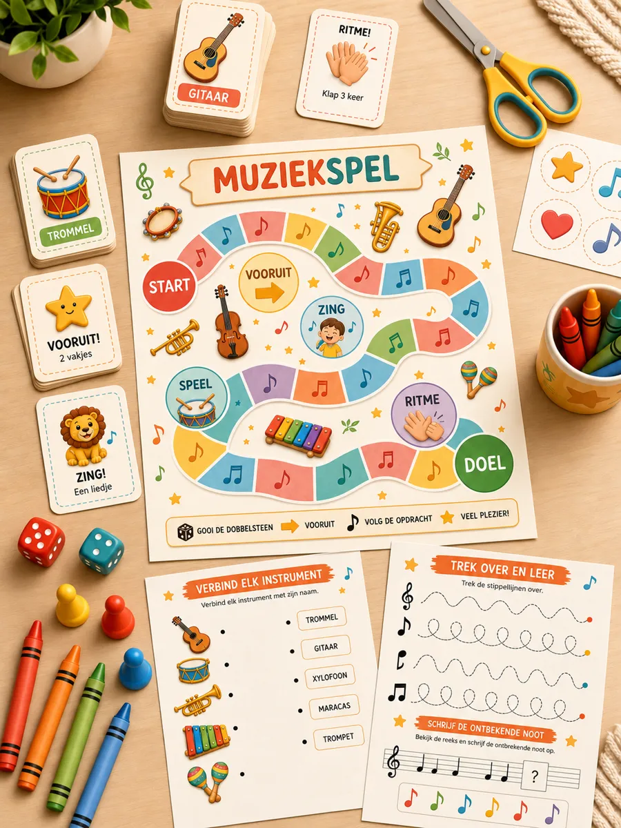Voorbeeld van printbaar muziekmateriaal 5